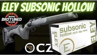 CZ457 LRP - Eley Subsonic Hollow - 50 yard ammo test