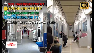 TTC POV Walk: Exhibition Loop to McCowan Station Via Bloor-Yonge Station【4K 60FPS】