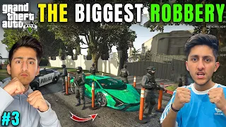 BIGGEST ROBBERY IN GTA V STEALING EXPENSIVE SUPER CARS | GTA 5 GAMEPLAY #3
