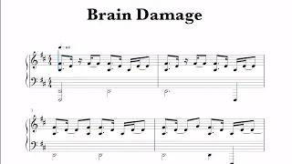 Pink Floyd - Brain Damage Sheet Music