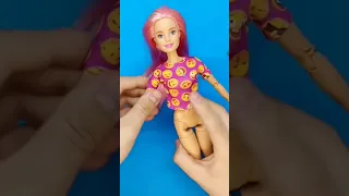 Outfit de Emojis para Barbie 😛 #shorts #barbie #omg #outfit #viral #genial #omg #diy #ideas #video