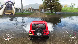 Offroading with Jeep Wrangler - Forza Horizon 4 | Logitech g29 gameplay