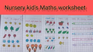 Daily Practice Maths worksheet for nursery class || Nursery Class teaching||