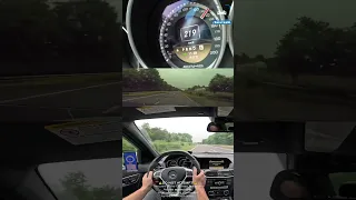 C63 AMG 6.2 V8 *STRAIGHT PIPED* 300KM/H on Autobahn