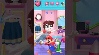 Mario ❤️ Princess Peach 🧡 Luigi 💚 Princess Daisy #mytalkingangela2 #gameplay #cosplay #gaming #fyp