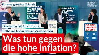 Was tun gegen die hohe Inflation? | Diskussion mit Adam Tooze, Katharina Utermöhl und Armand Zorn