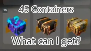 Opening X45 3 types of containers - What can I get? WoTB