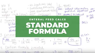 Enteral Feed Calculations: Standard Formula
