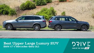 BMW X7 v Mercedes-Benz GLS | Best Upper Large Luxury SUV | Drive Car of the Year 2021