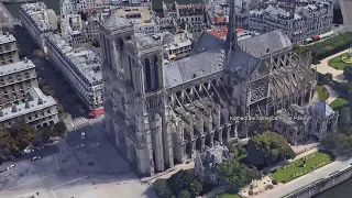 Notre Dame Fire Footage 360° Video | Virtual Drone 1920*1080