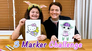 3 Marker Challenge � Funny Kids Video