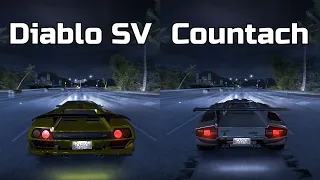 Lamborghini Diablo SV vs Lamborghini Countach - Need for Speed Carbon (Drag Race)