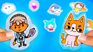 Как сделать наклейки Тока Бока своими руками? Стикеры из бумаги / Diy stickers Toca Boca life