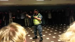 Security breaks up party at Chalmers University.