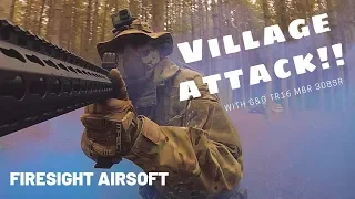 UK Airsoft - Attacking a Village with G&G TR16 MBR 308SR  Gameplay footage