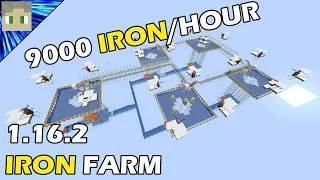 Gnembon's 9000 Iron/Hour 1.16.2-1.18 Iron Farm - Block By Block Tutorial