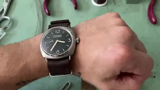 Panerai 338 42mm Radiomir on Nato Strap — Making Wire Strap Keepers to Match Lugs Wire Lugs