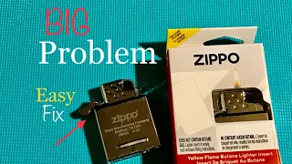 BIG Problem With Zippo Yellow/Soft Flame Butane Insert But Its An Easy Fix