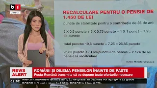 ROMÂNII ȘI DILEMA PENSIILOR ÎNAINTE DE PAȘTE_Știri B1TV_24 apr. 2024