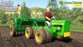 Farming Simulator 19 - JOHN DEERE 110 ROUND FENDER 4X4 Small Tractor Works In The Field