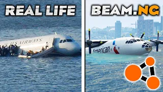 Real Airplane Accidents Recreation in BeamNG Drive #3