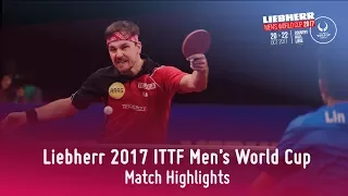 2017 Men's World Cup Highlights I Timo Boll vs Lin Gaoyuan (1/4)