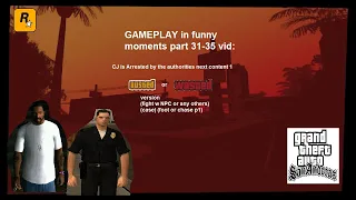 GTA SA GAMEPLAY in funny moments Part 32 - CJ is Busted by the Authorities [HD]