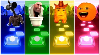 Siren Head 🆚 Skibidi Toilet 🆚 Gegagedigedagedago 🆚 Annoying Orange Tiles Hop Gaming