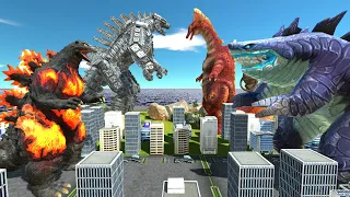 Epic Kaiju War Team Mechagodzilla VS Team Titanosaurus Animal Revolt Battle Simulator ARBS