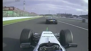 F1 2005 Japan - Raikkonen passes Fisichella for lead (Onboard)