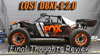 Losi DBXL-E 2.0 Final Thoughts Review