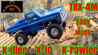 Traxxas trx-4m  dirt cheap upgrades mods high trail