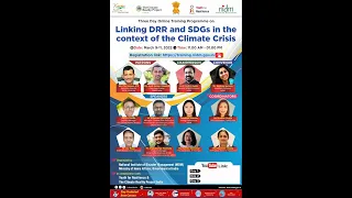 Linking DRR and SDGs in the context of the Climate Crisis.| DISASTER IN INDIA | MHA | COVID-19 | IND