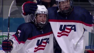 2017 U18MWC: USA vs Belarus Highlights