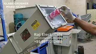 Glass Crusher from Raj Electricals crushes all types of glass, glass bottles, vials/ampoules