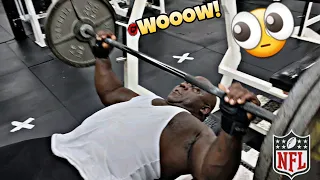 INSANE NFL 225 REP CHALLENGE! #nfl #challenge #benchpress