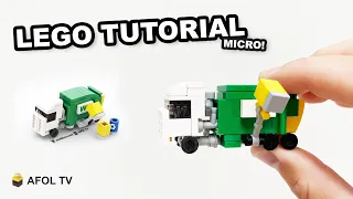 LEGO Garbage Truck - How to Build a Mini LEGO Trash Truck in Microscale!