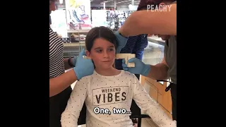 Brave Kids/ Kids getting their ears pierced for the first time 😂😂