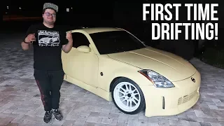 Learning to drift with his FREE 350Z!