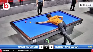 CAN ÇAPAK vs ÖMER KARAKURT | 3 BANT BİLARDO ŞAMPİYONASI ANKARA 2021 - 3 Cushion Billiards