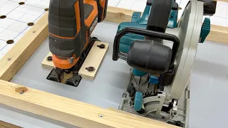 Making a Table Saw - Router Table & Jigsaw Table // 3 in 1 Cordless Workshop