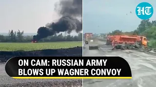 Russian Helicopters 'Bomb' Wagner Convoy Enroute Moscow; Prigozhin's Men Down Ka-52 | Watch