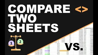 How to Compare Data in Two Excel Sheets #excel