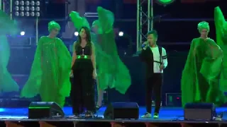 Арина Кривоносова и Юрий Мирошник  концерт на Стрелке 25 08 2018