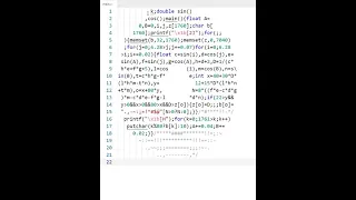 Satisfying ascii animation with C 😉 - The doughnut shaped code that generates a spinning 🍩