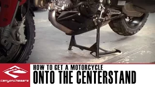 How to get a motorcycle on and off the centerstand