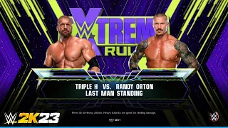 WWE 2K23 Triple H vs Randy Orton Last Man Standing Match - PS5 HDR GAMEPLAY