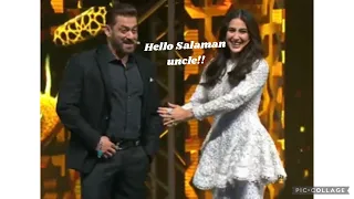 IIFA 2022 Salman Khan & Sara Ali Khan  Sara calling Salman Uncle #iifa2022 #salmankhan #saraalikhan