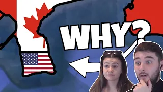 British Couple Reacts to Weird US State Borders Explained