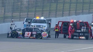 Hard crash for Truex in early practice